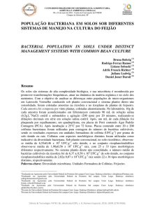 população bacteriana em solos sob diferentes sistemas de manejo