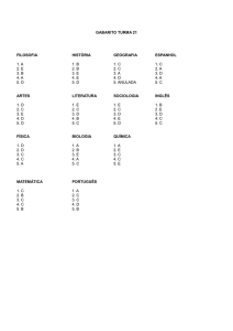 gabarito turma 21 filosofia história geografia espanhol 1. a 1. b 1. c 1