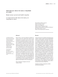 Sobrevida por câncer de mama e iniquidade em saúde Breast