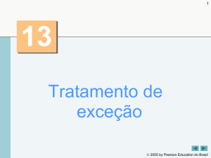 Tratamento de exceções