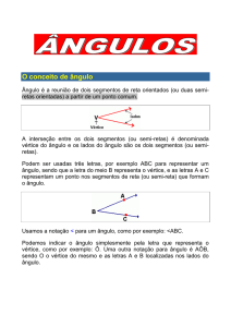 Com relação às suas medidas, os ângulos