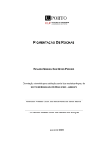 pigmentação de rochas - Repositório Aberto da Universidade do Porto