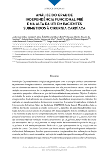 análise do grau de independência funcional pré e na alta da uti em