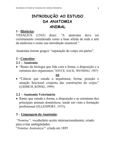 INTRODUÇÃO AO ESTUDO DA ANATOMIA ANIMAL 1