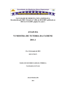 VI Mostra de Tutoria da Famene