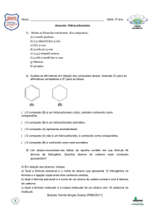 Lista de Hidrocarbonetos SC gabarito – Pauling