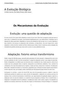 A Evolução Biológica