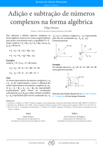 Adição e subtração de números complexos na forma algébrica