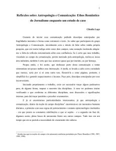 Reflexões sobre Antropologia e Comunicação: Ethos