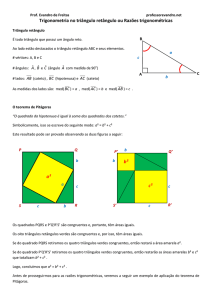 Trigonometria no triângulo retângulo ou Razões trigonométricas a²