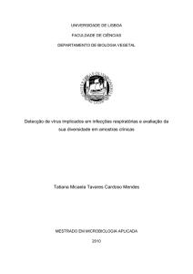 Detecção de vírus implicados em infecções respiratórias e