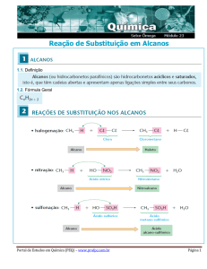 Substituição em Alcanos - Portal de Estudos em Química