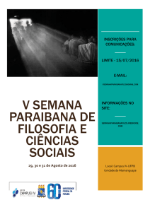 V Semana paraibana de filosofia e ciências sociais