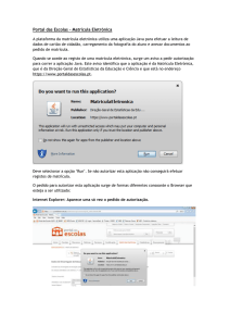 Portal das Escolas – Matrícula Eletrónica - Direção