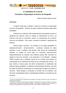 A visibilidade do invisível: Conceitos e Organização do