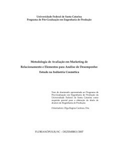 Metodologia de Avaliação em Marketing de Relacionamento e