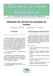 Utilização de vacinas em produção de suínos