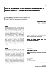 Bactérias heterotróficas na rede de distribuição de água potável no