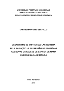 MECANISMOS DE MORTE CELULAR INDUZIDA PELA RADIAÇÃO