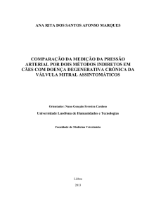 COMPARAÇÃO DA MEDIÇÃO DA PRESSÃO ARTERIAL POR DOIS