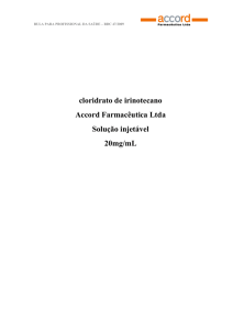 cloridrato de irinotecano Accord Farmacêutica Ltda Solução