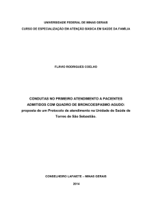 CONDUTAS NO PRIMEIRO ATENDIMENTO A PACIENTES