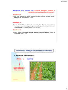 Interferência entre plantas daninhas e cultivadas - Esalq
