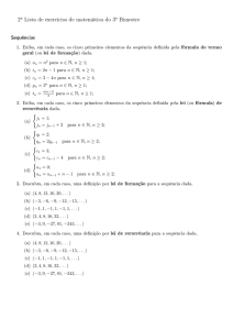 2a Lista de exercícios de matemática do 3o Bimestre geral (ou lei de