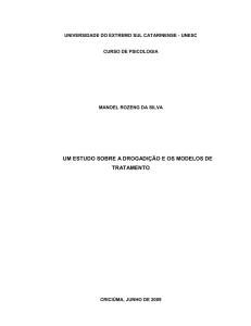 um estudo sobre a drogadição e os modelos de tratamento