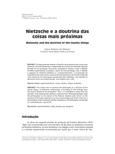 Nietzsche e a doutrina das coisas mais próximas