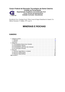 minerais e rochas