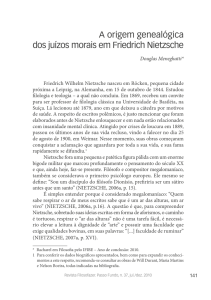 A origem genealógica dos juízos morais em Friedrich Nietzsche