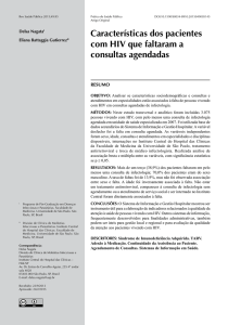 Características dos pacientes com HIV que faltaram a consultas