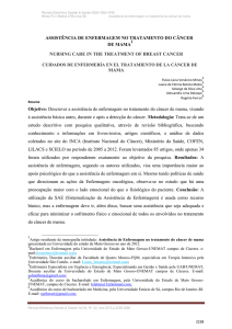 ASSISTÊNCIA DE ENFERMAGEM NO TRATAMENTO DO CÂNCER