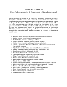 Acordos da II Reunião do PANACEA