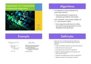 Algoritmos Exemplo Definição