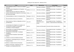 Catálogo de Teses disponíveis - CFCUL