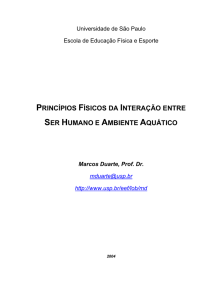 princípios físicos da interação entre ser humano e ambiente aquático