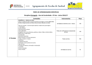 PAE- PORTUGUÊS 6º ANO (1) - Agrupamento de Escolas de