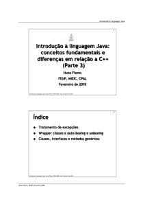 Introdução à Linguagem Java