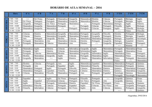 horário semanal fundamental ii