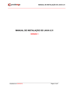 manual de instalação do java 6.31