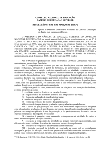 Resolução CNE/CES nº 4, de 8 de março de 2004