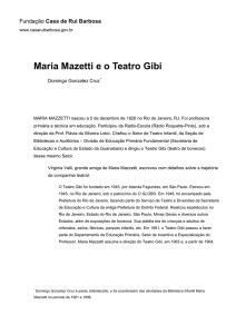 Maria Mazetti e o Teatro Gibi - Fundação Casa de Rui Barbosa