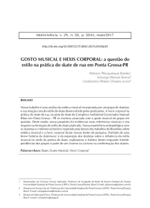 GOSTO MUSICAL E HEXIS CORPORAL: a questão do estilo na