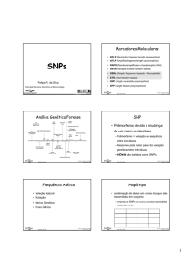 Marcadores Moleculares Análise Genética Forense SNP