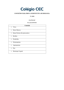 CONTEÚDO PARA PROVA SUBSTITUTIVA DE BIOLOGIA 2º ANO