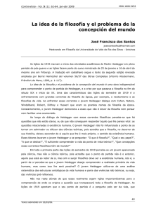 La idea de la filosofía y el problema de la concepción del mundo