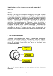 Reabilitação: a melhor via para a construção sustentável