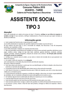 Assistente Social - tipo 3